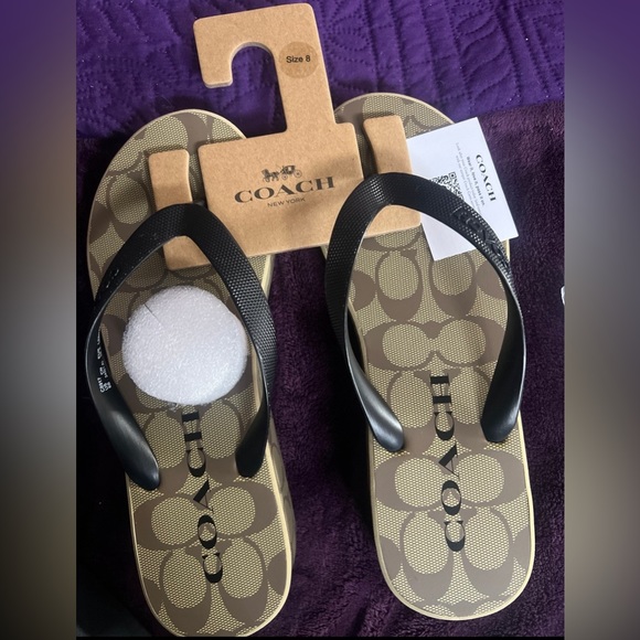 Brand Coach Flip Flops (New) with box - Picture 3 of 3